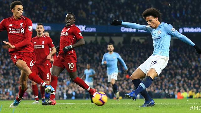 曼城逆转利物浦，萨内惊艳四座